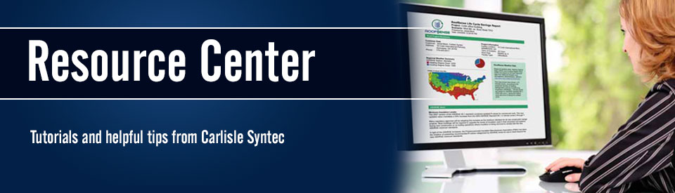 Resource Center - Tutorials and helpful tips from Carlisle SynTec.